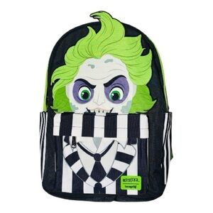 Loungefly Beetlejuice Cosplay Full Size Nylon Backpack bag weekender travel